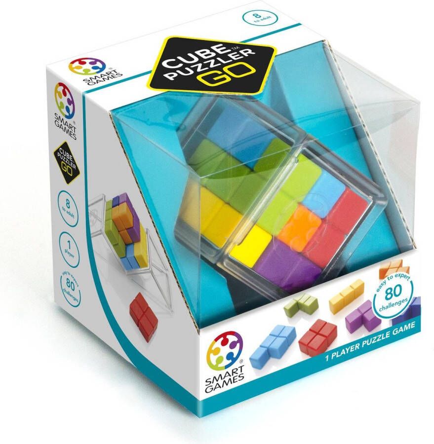 SmartGames Cube Puzzler Go 80 opdrachten 3D puzzelspel Kubus