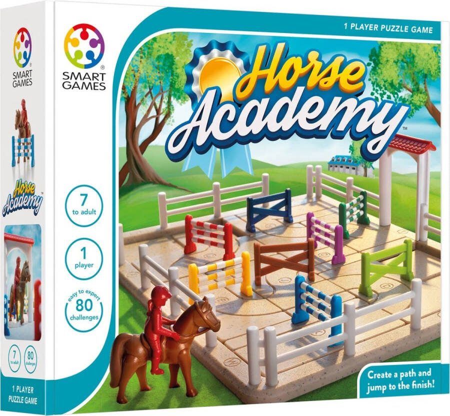 SmartGames Horse Academy 80 opdrachten Denkspel paarden Springparcours