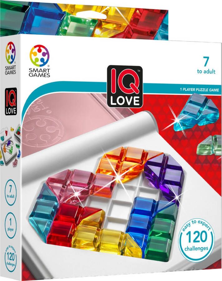 SmartGames IQ Love 120 opdrachten puzzelspel Valentijnscadeau