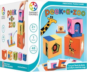 SmartGames Peek-a-Zoo Educatief Spel 5 kartonnen blokken