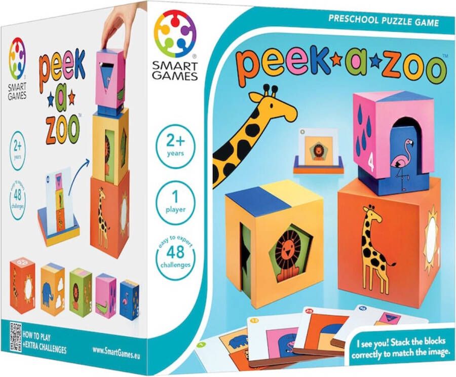 SmartGames Peek-a-Zoo Educatief Spel 48 opdrachten