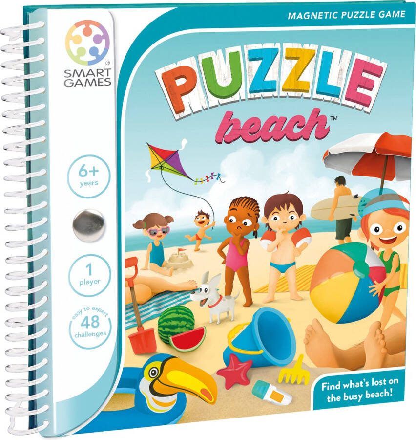SmartGames Puzzle Beach Magnetische breinbreker 48 uitdagingen reisspel voor 1 speler