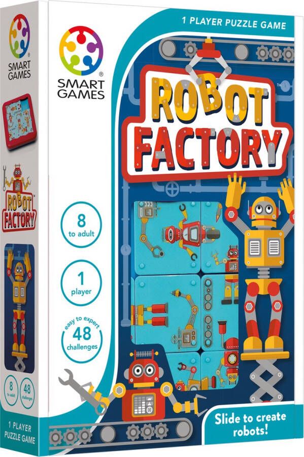 SmartGames Robot Factory Schuifpuzzel met 48 opdrachten