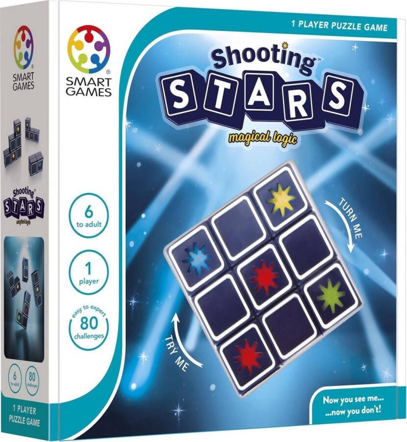 SmartGames Shooting Stars breinbreker logica en ruimtelijk inzicht 80 opdrachten Magische Blokken