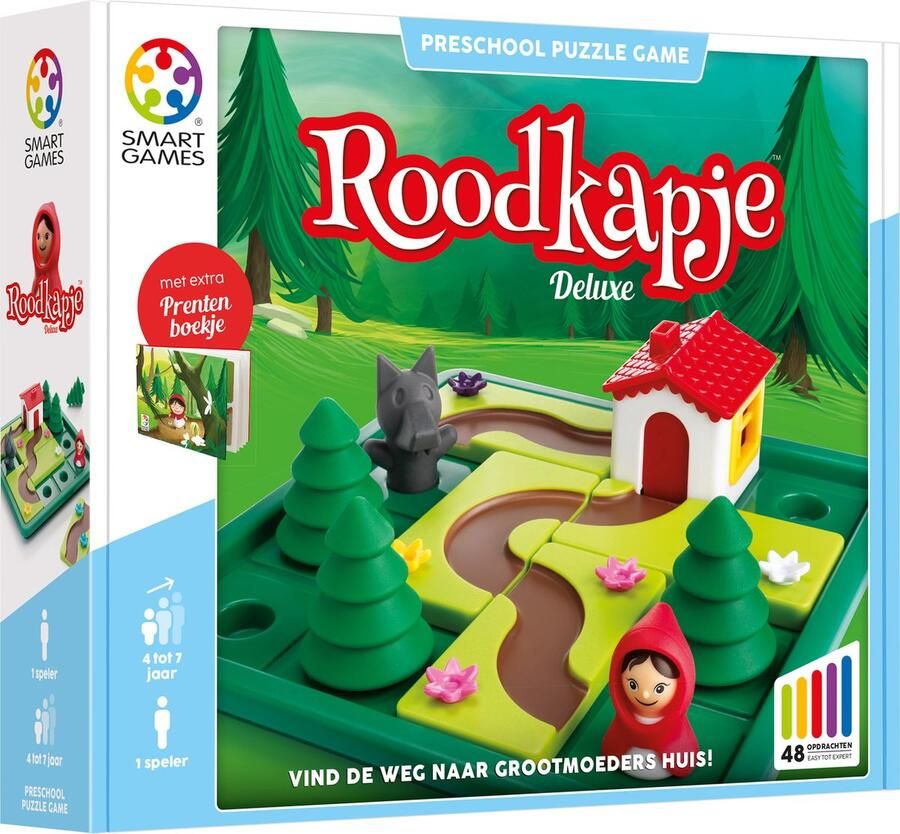 SmartGames Roodkapje Deluxe 48 opdrachten denkspel voor kleuters met extra sprookjesboek - Foto 2