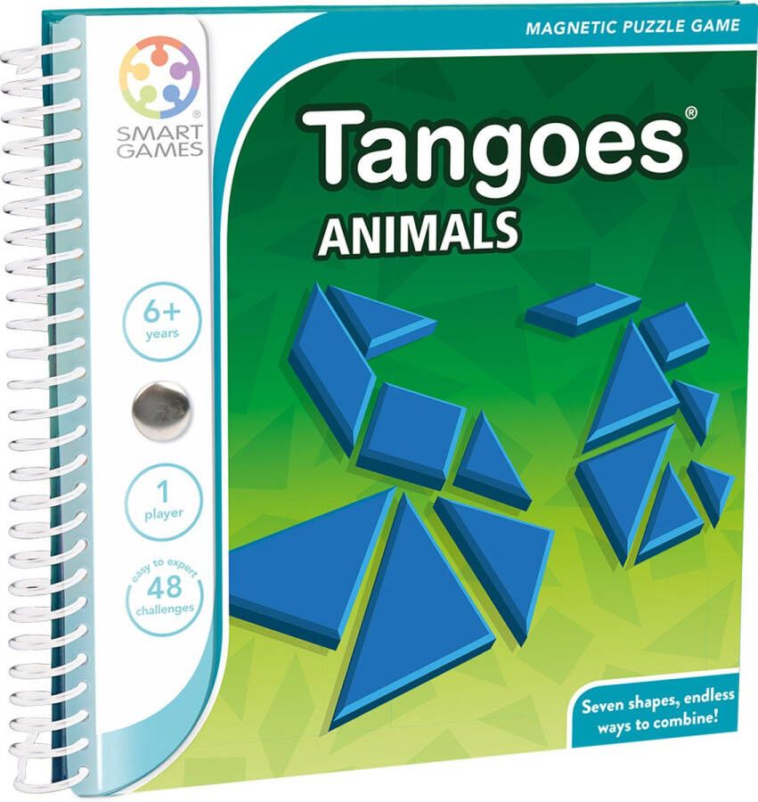 SmartGames Tangoes Animals magnetisch puzzelspel 48 opdrachten Tangram