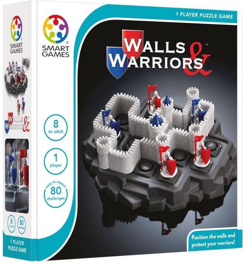 SmartGames Walls & Warriors hersenkraker 80 opdrachten voor kinderen én volwassenen