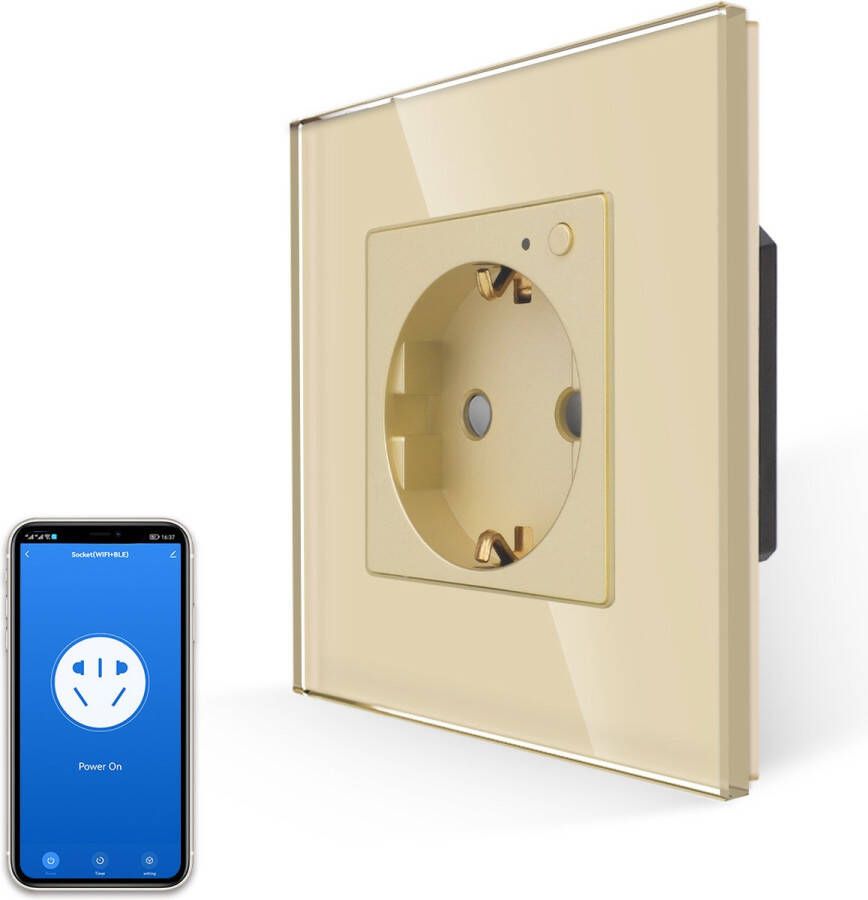 SmartinHuis Smart Enkelvoudig stopcontact (energiemonitoring) Goud