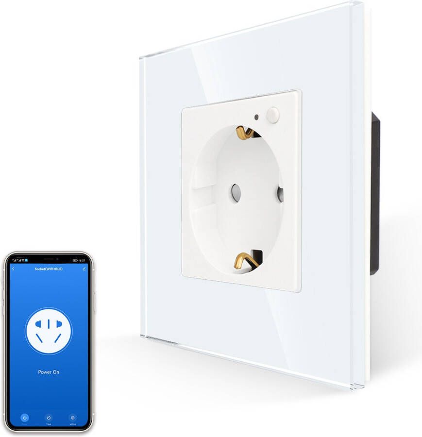 SmartinHuis Smart Enkelvoudig stopcontact (energiemonitoring) Wit