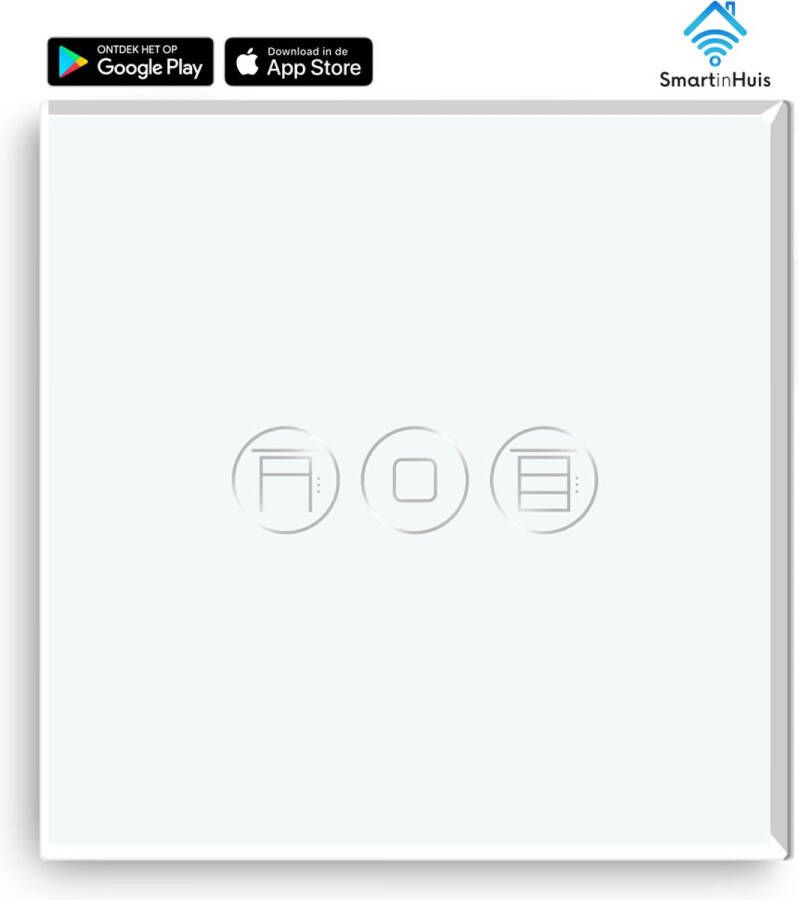 SmartinHuis Slimme Rolluikschakelaar -wit Kristalglas