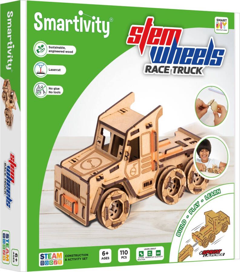 Smartivity Wheel Racers Race Truck Houten Bouwpakket