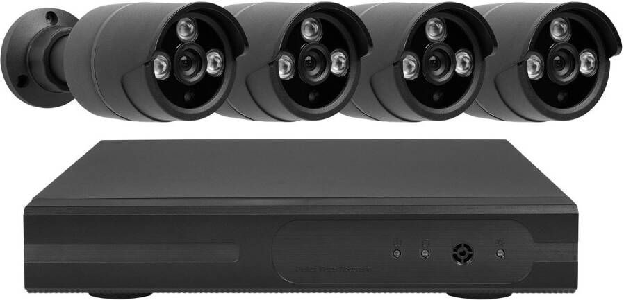 Smartwares CWR-30005 Beveiligingscamera's Camerabewaking Bedrade CCTV set 4 Camera's 1080P HD 1TB HDD Zwart