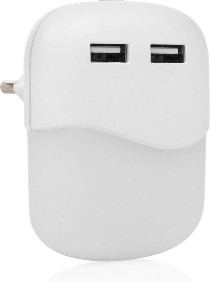 Smartwares ISL-60026 Nachtlamp Wit 2 USB poorten Telefoon opladen