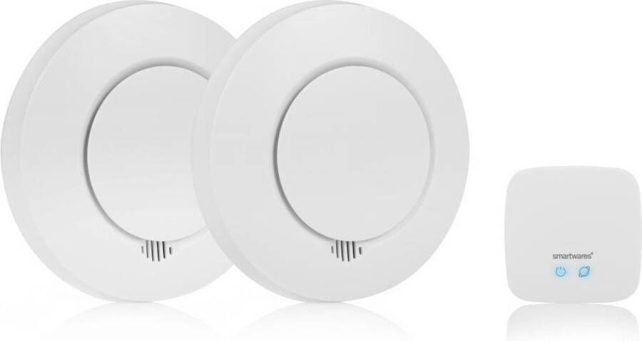 Smartwares SH8-99103 Slimme Rookmelder 2 Rookmelders Inclusief 3 jaar batterij 10 Jaar sensor Koppelbaar 85 dB