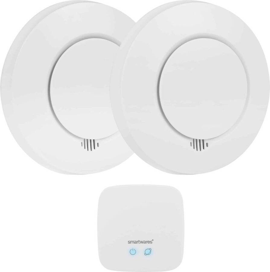 Smartwares SH8-99103 Slimme Rookmelder 2 Rookmelders Inclusief 3 jaar batterij 10 Jaar sensor Koppelbaar 85 dB