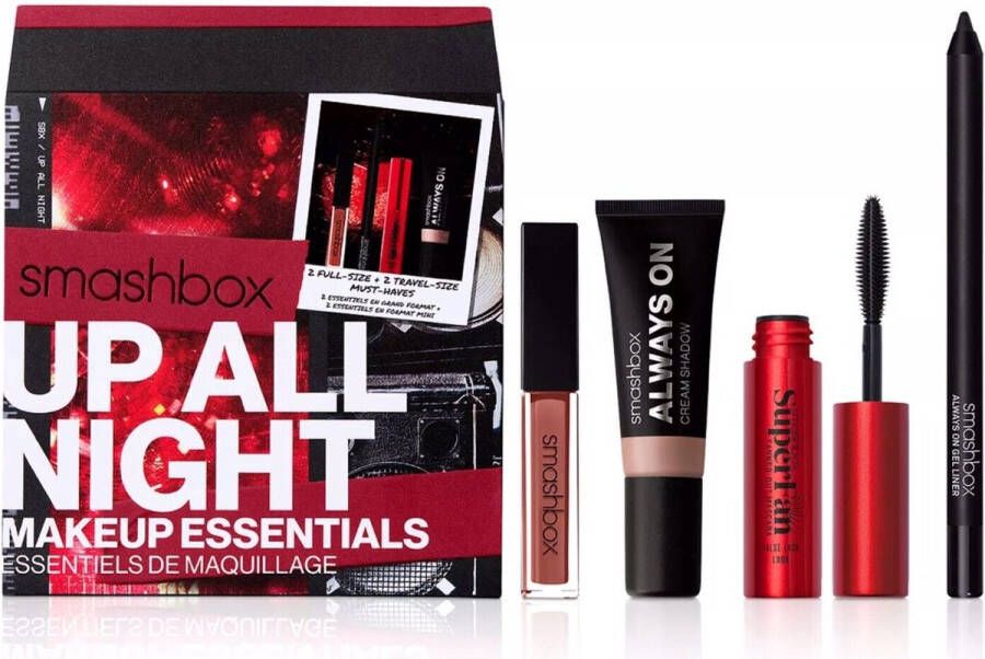 Smashbox 4-Pc. Up All Night Makeup Essentials Set Eyeliner Mascara Liquid Lipstick Cream Shadow