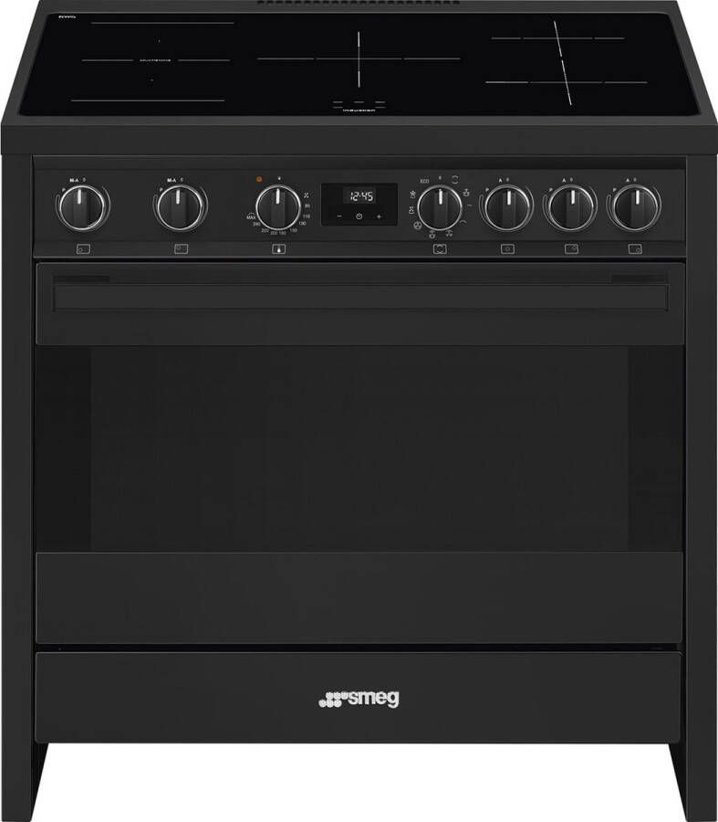 Smeg B95IMAN9 INDUCTIEFORNUIS 5 Zones Full Black antraciet