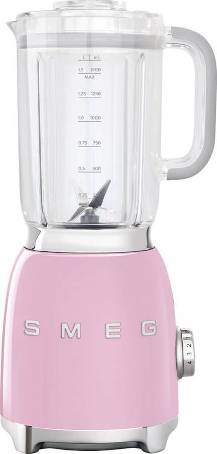 Smeg BLF01PKEU Blender Roze 800W 1 5L Jaren '50 stijl