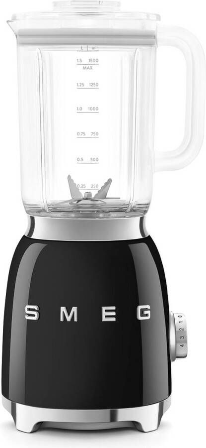 Smeg BLF03BLEU Blender Zwart 800W 1 5L Jaren '50 Stijl