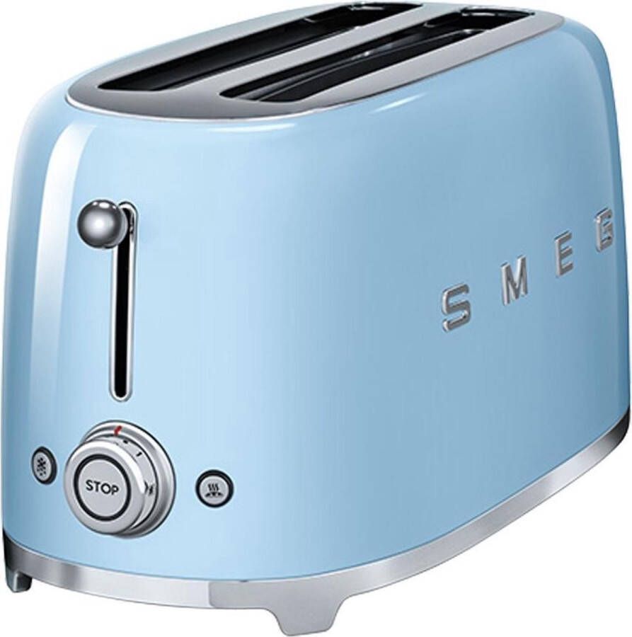 Smeg Broodrooster TSF02PBEU Pastelblauw 2x4