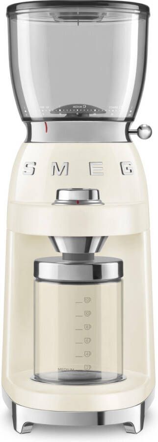 Smeg CGF01CREU Elektrische koffiemolen Crème 30 maalstanden