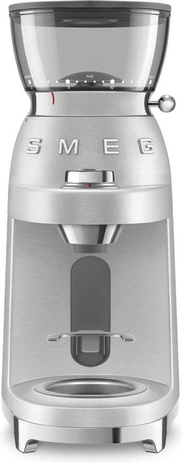 Smeg CGF02SSEU Elektrische Koffiemolen Aluminium 30 Maalstanden