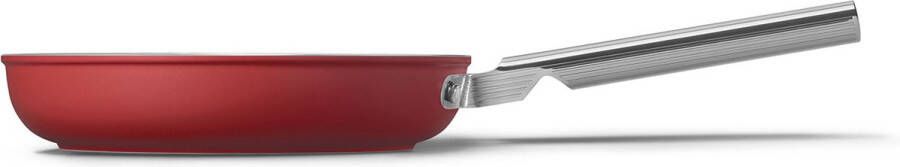 Smeg Koekenpan Rood Mat ø 24 Cm Standaard Anti-aanbaklaag