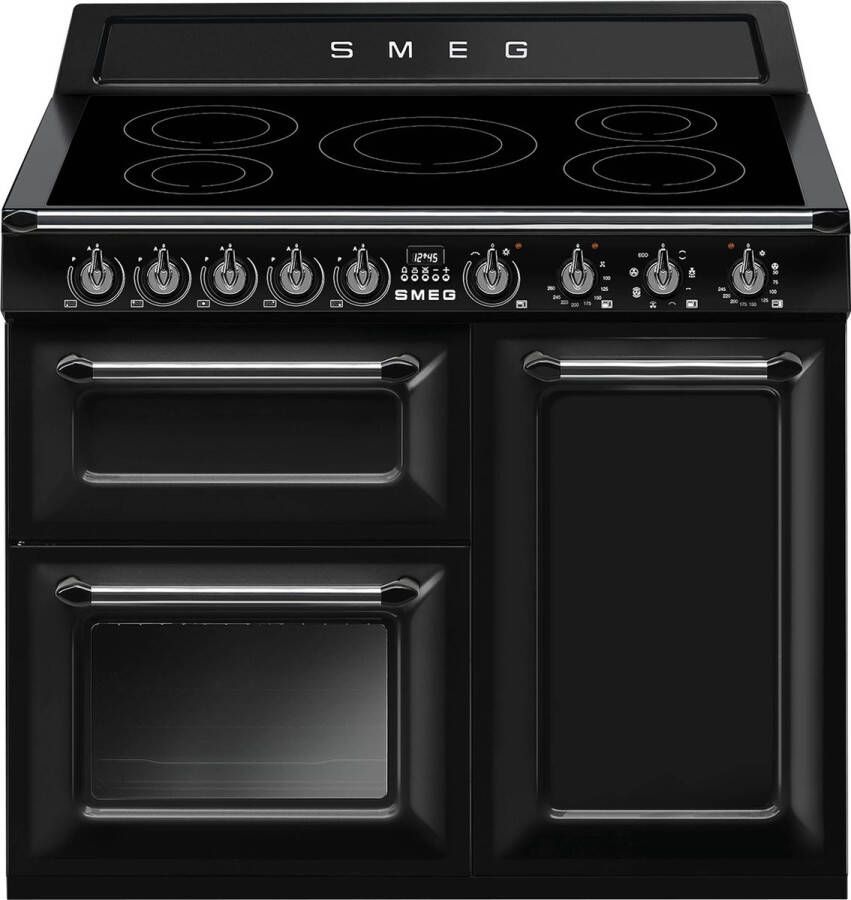 Smeg Victoria Esthetisch Fornuis met Inductie Kookplaat 100 x 60 cm Zwart