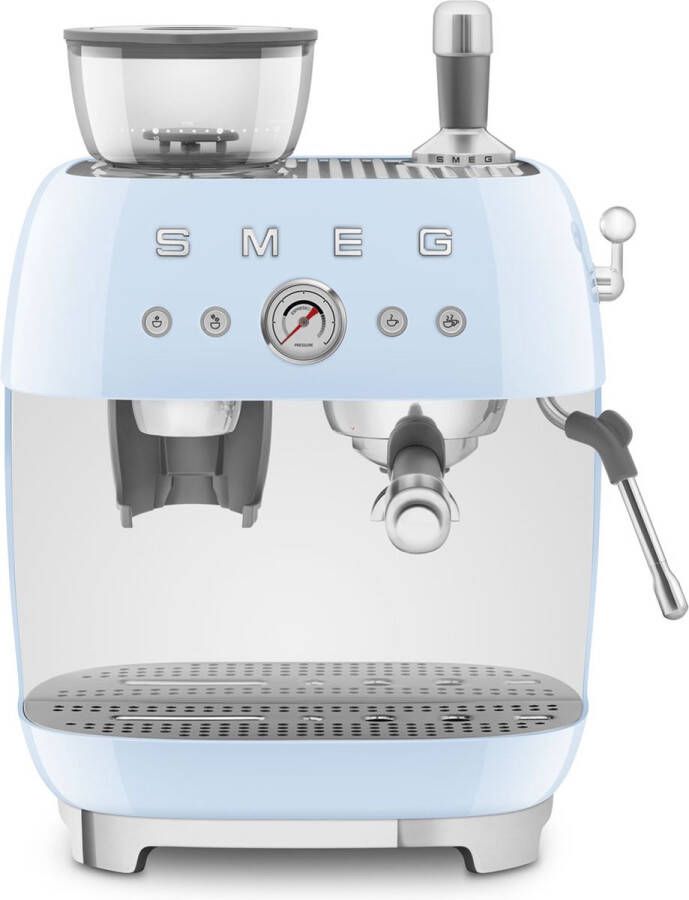Smeg EGF03PBEU Espressomachine met geïntegreerde bonenmaler Pastelblauw