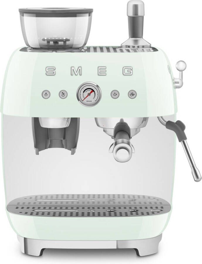 Smeg EGF03PGEU Espressomachine met geïntegreerde bonenmaler Watergroen