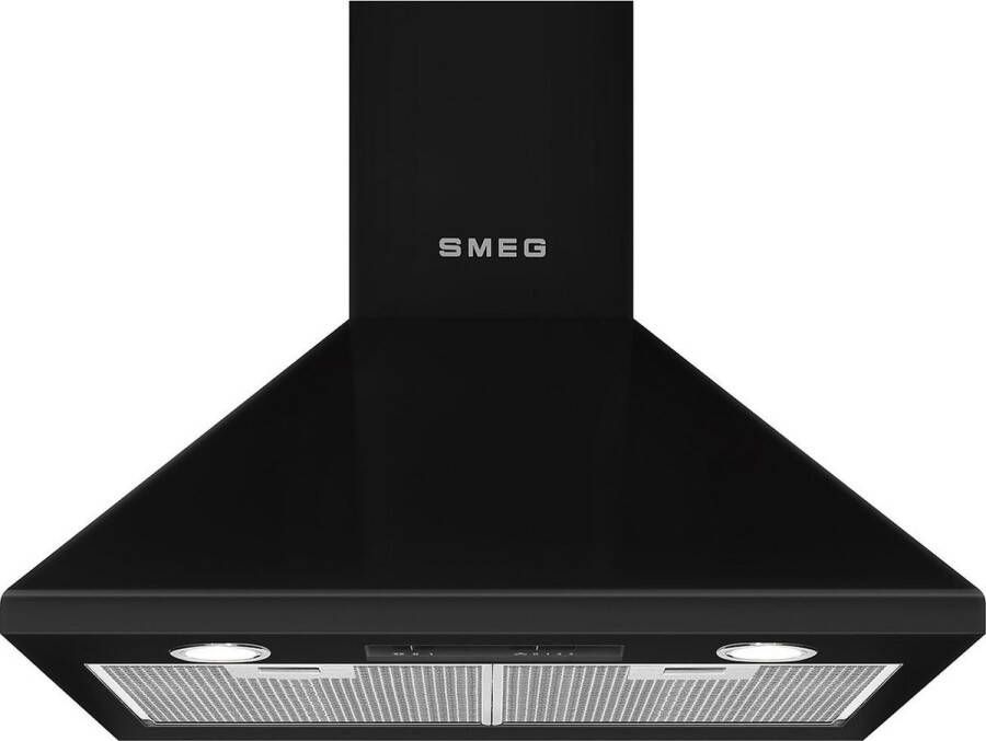 Smeg KSED65NEE afzuigkap Muurmontage Zwart 600 m³ uur B