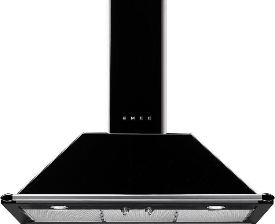 Smeg KT90BLE Decoratieve Muurdampkap Victoria 90cm A Zwart | Schouwdampkappen | Keuken&Koken Dampkappen | KT90BLE