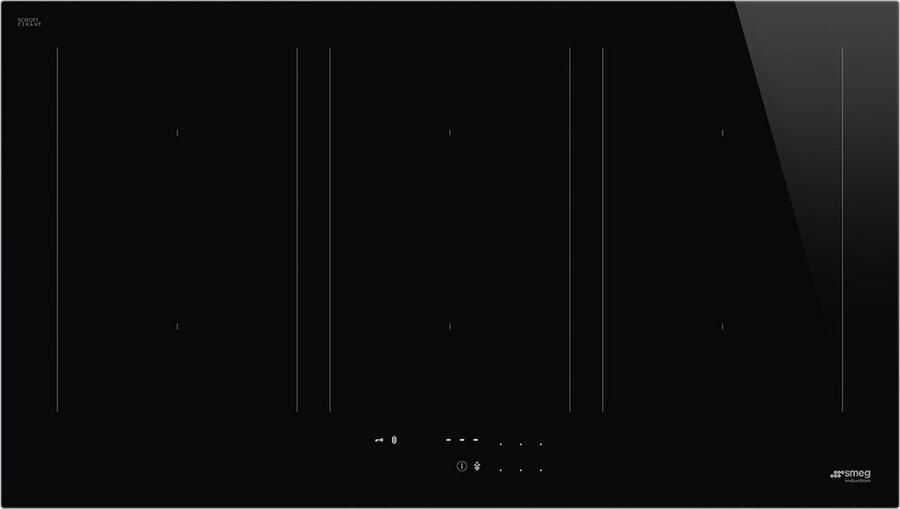 Smeg SIM3964D Zwart Ingebouwd 90 cm Inductiekookplaat zones Keramisch 6 zone(s)