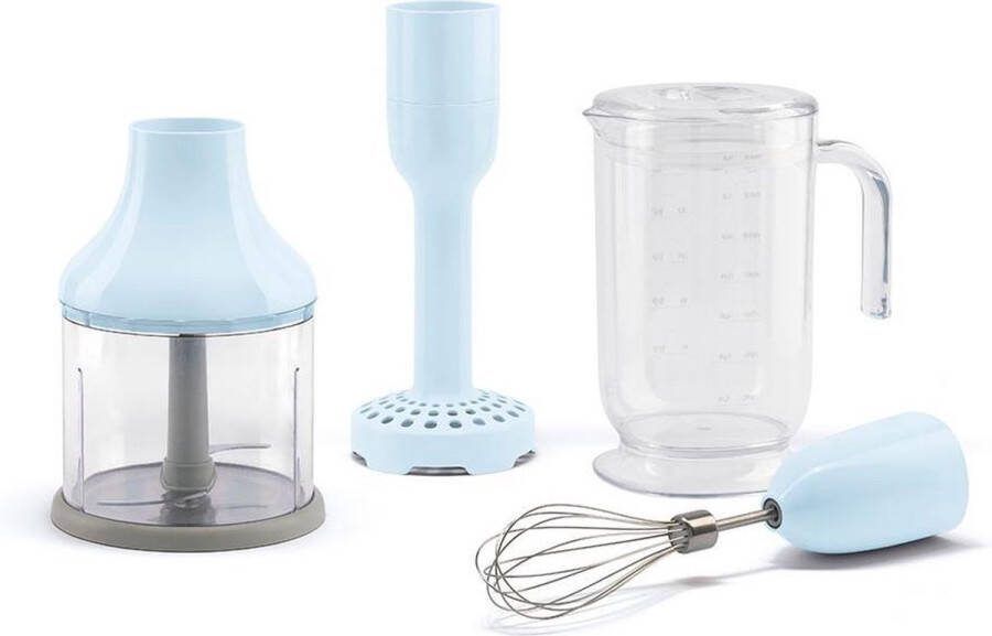 Smeg HBAC01PB Staafmixer Accessoires Set Pastelblauw Jaren '50 stijl