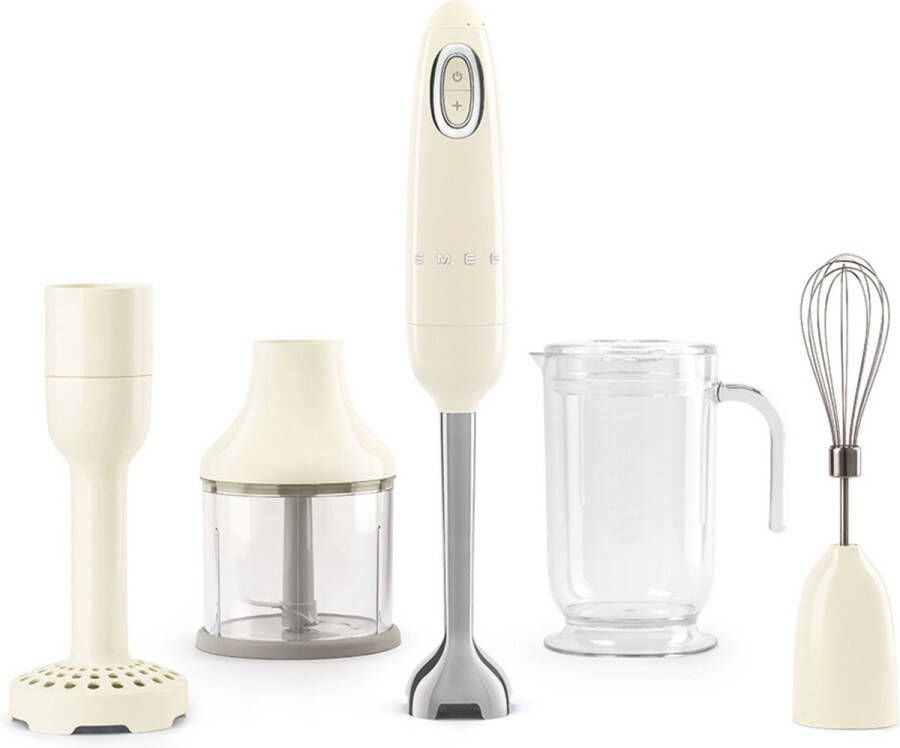 Smeg HBF22CREU Staafmixer Crème 700W Met accessoires