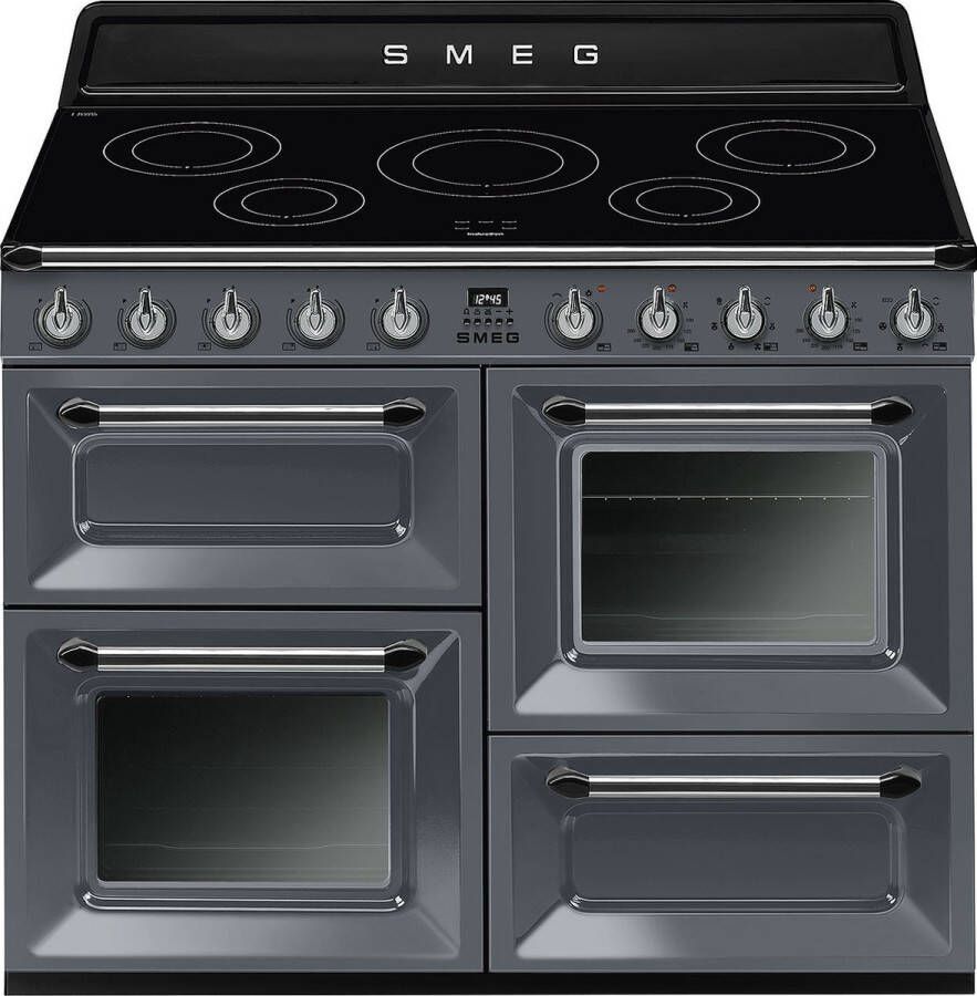 Smeg TR4110IGR2 fornuis Vrijstaand fornuis Inductiekookplaat zones Grijs A