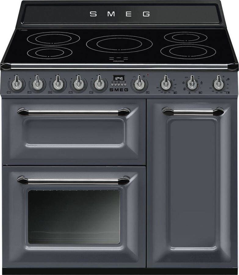 Smeg TR93IGR fornuis Vrijstaand fornuis Inductiekookplaat zones Grijs A