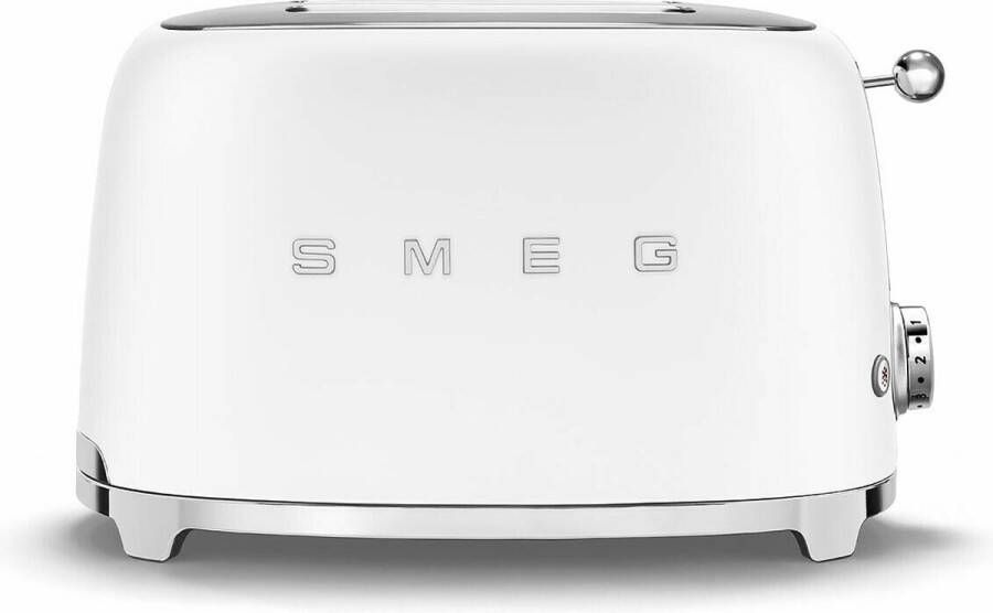 Smeg TSF01WHMEU Broodrooster Mat Wit 2x2 950W 6 niveaus