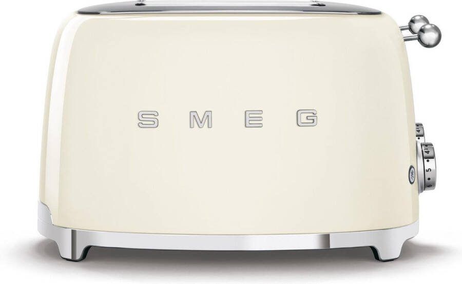 Smeg TSF03CREU Broodrooster Crème 4x4 2000W 6 niveaus