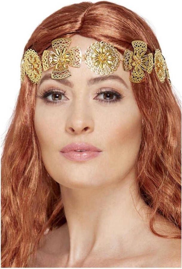 Smiffys Medieval Kostuum Haarband Goudkleurig