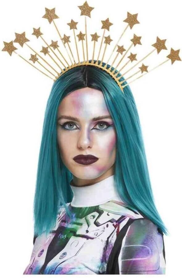 Smiffys Star Glitter Kostuum Haarband Goudkleurig