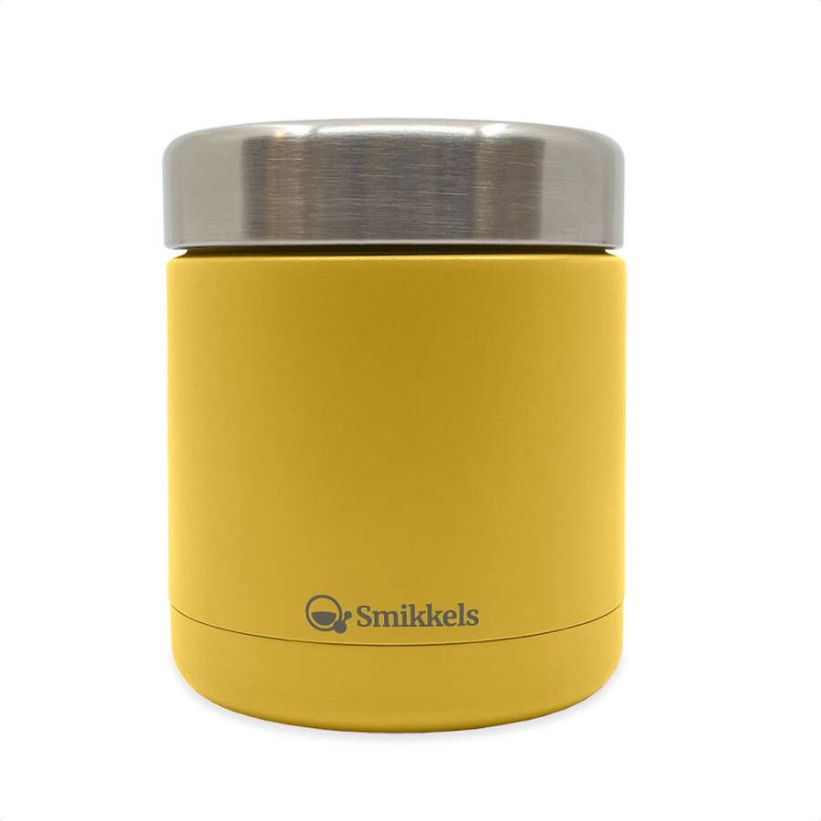 Smikkels Thermos Lunchbox Lunchbakje Kind 350ml Lunchpot school Babyvoeding Thermos voedselcontainer Food jar Snackbakje Geel