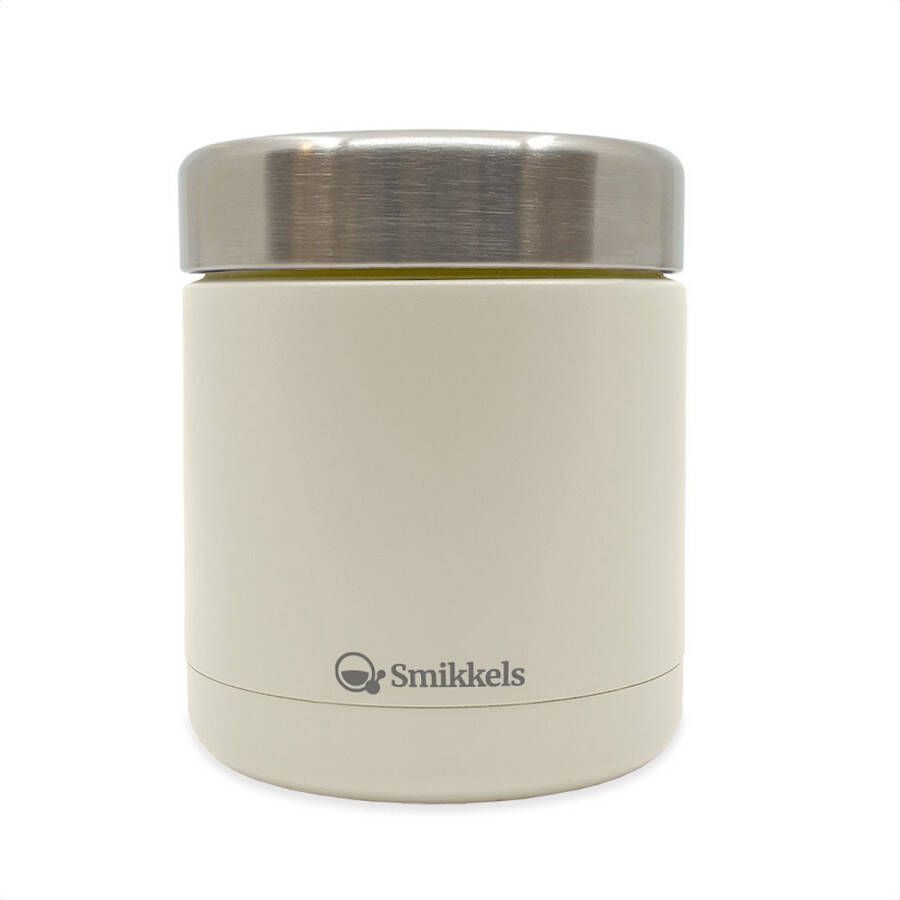Smikkels Thermos Lunchbox Lunchbakje Kind 350ml Lunchpot school Babyvoeding Thermos voedselcontainer Food jar Snackbakje Zacht wit