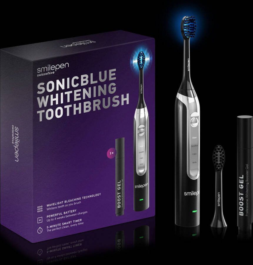 Smilepen SPCSBWT elektrische tandenborstel Volwassene Vibrerende tandenborstel Zwart