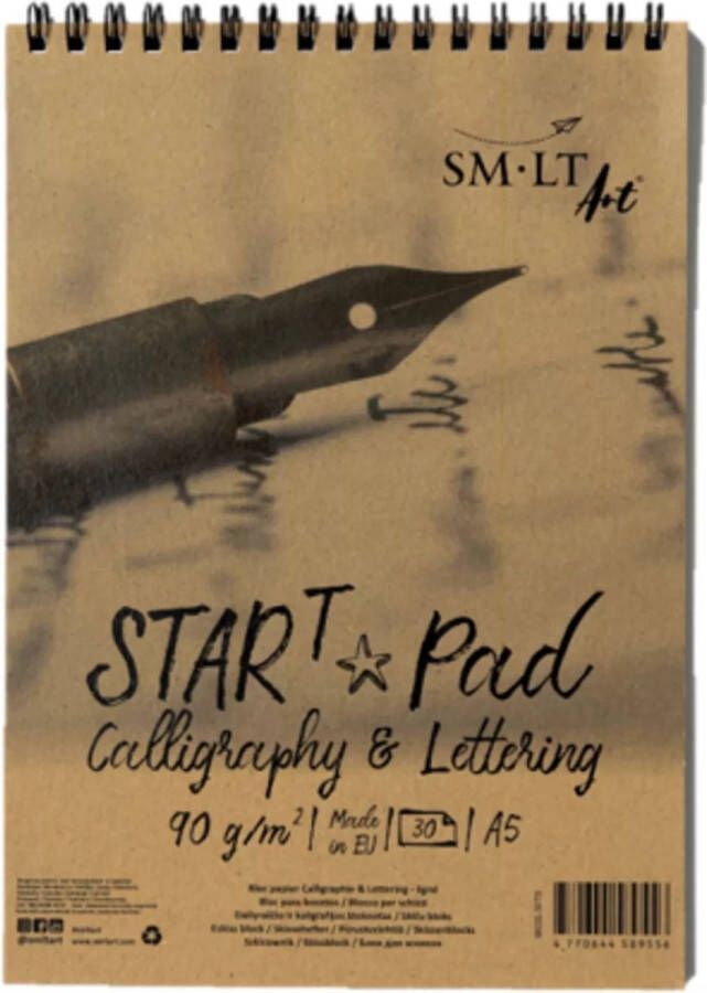 SMLT Ringband Startersblok Kalligrafie A5 90gr 30 vel Lijnen