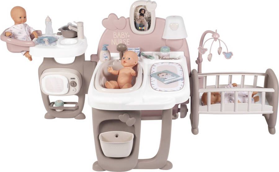 SMOBY Baby Nurse Groot Babyhuis Keuken Wieg en Verzorgingsset