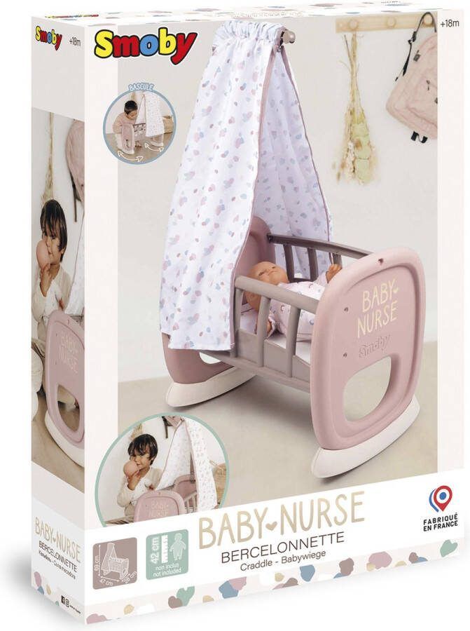 SMOBY Baby Nurse Wieg Poppenmeubel