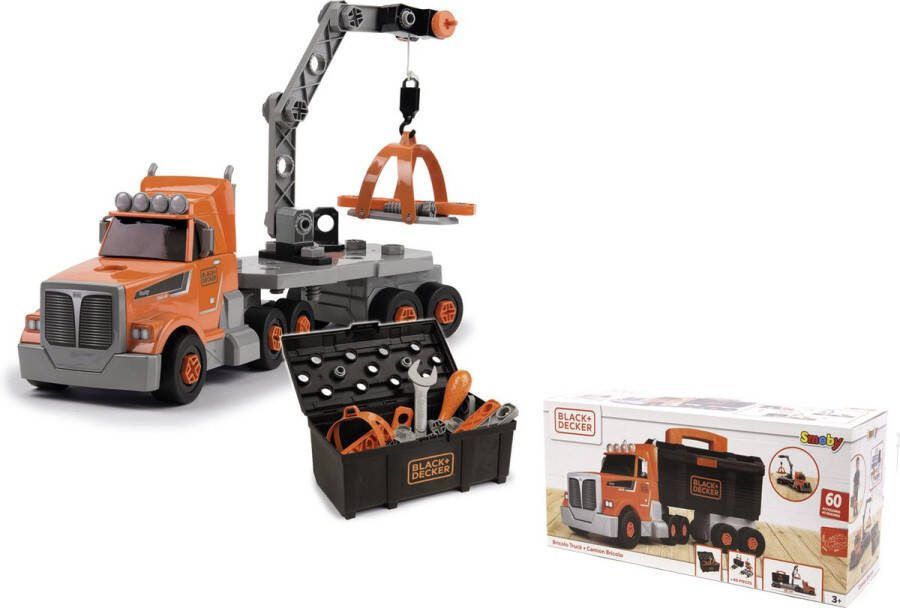 SMOBY Black & Decker Bricolo Truck Kraan Gereedschapskoffer Vrachtwagen