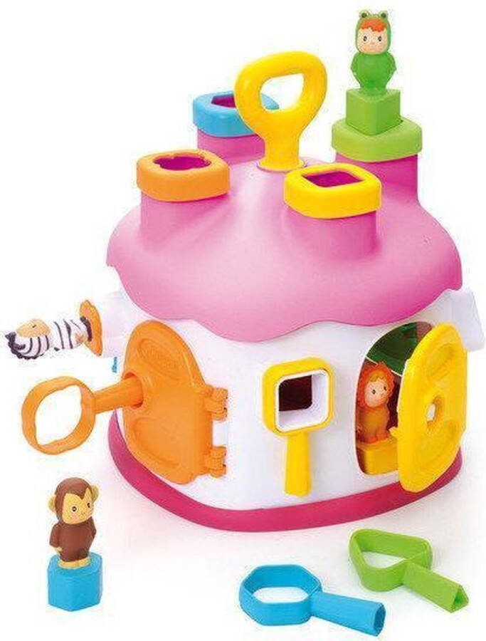 SMOBY Cotoons sorteerhuisje met vormpjes roze