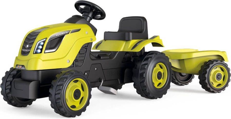 SMOBY Farmer Xl Green Tractor Aanhangwagen Traptractor Vanaf 3 jaar